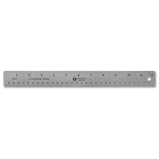 Bsn32361 Stainless Steel Ruler, 12 In. L, Nonskid, Silver