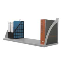 Partition Mounted Shelf, 30 In. X 12.75 In. X 14.5 In., Gray