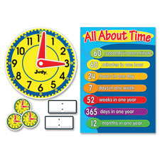 Cdp110185 Clock Bulletin Board Set, Multi Color
