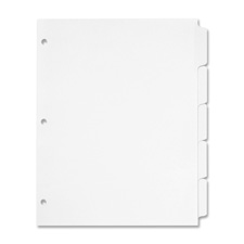 Crd60506 Erasable Tab Dividers, 5-tabs, 11 In. X 8.5 In., 5-set, White