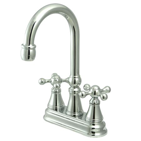 Ks2491kx Two Handle 4 In. Centerset Bar Faucet Without Pop-up Rod