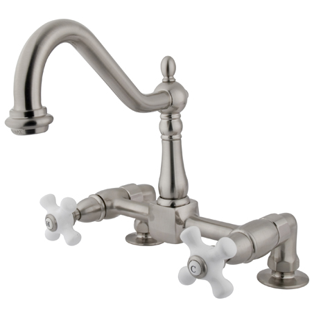 UPC 663370022319 product image for KS1148PX Double Handle 8 in. Bridge Deck Mount Kitchen Faucet | upcitemdb.com