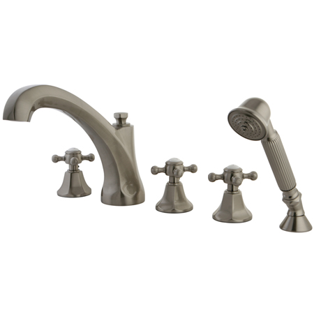 UPC 780997812557 product image for Three Handle Roman Tub Filler with Hand Shower | upcitemdb.com