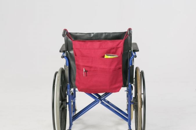 Rear Hanging Wheelchair Bag Burgundy