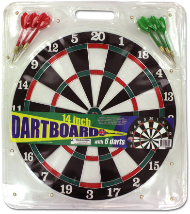 56035 Dartboard With 6 Darts Case Of 4