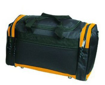 788945 600d Poly 17 Duffel Bag - Black/gold Case Of 24