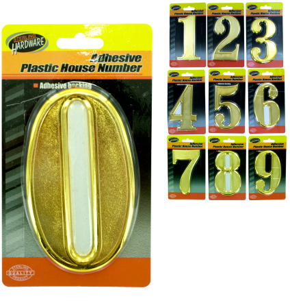 1335062 Plastic House Numbers With Adhesive Back Case Of 15
