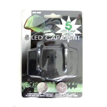 371825 Cap Light With 5 Bulb L.e.d. With Batteries Case Of 60