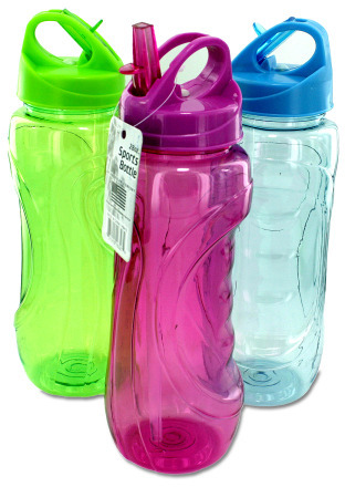 1278063 Sports Bottle With Flip Straw- Assorted Colors Case Of 12