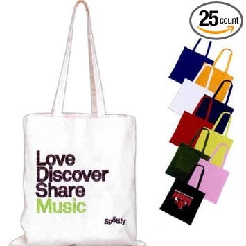 Qsb52 Black Cotton Convention Tote - Pack Of 25