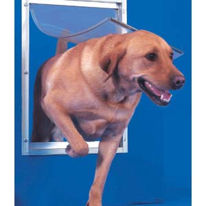 Deluxe Dog Door Extra Large White 10.5 In. X 15 In.