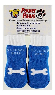 Woodrow Wear, Llc 01-05a Power Paws Advanced, Blue With White Bone, Size L