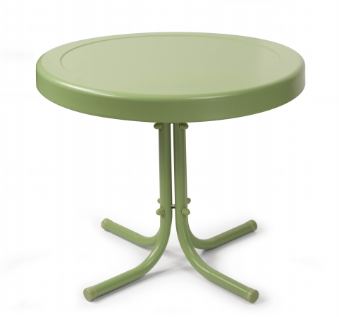 Co1011a-gr Retro Metal Side Table In Oasis Green