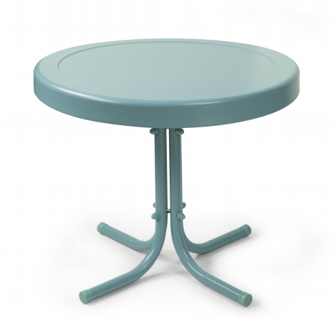 Co1011a-bl Retro Metal Side Table In Caribbean Blue