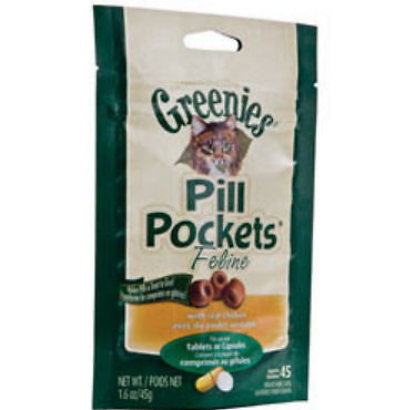 642863021411 Pill Pockets Cat Chicken 1.6 Oz 45 Piece Per Bag