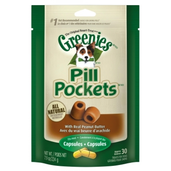 642863101281 Peanut Butter Pill Pockets Dog 7.9 Oz 30 Piece Per Bag