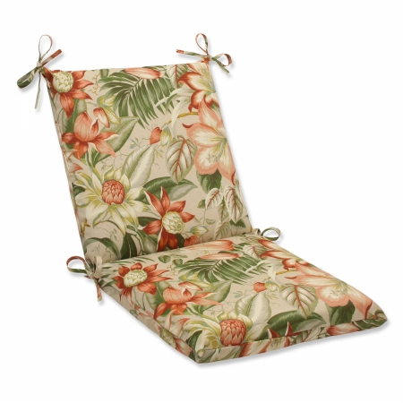 Botanical Glow Tiger Stripe Squared Corners Chair Cushion