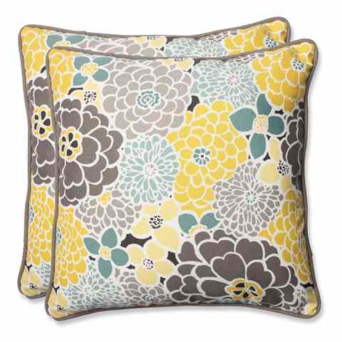534879 Full Bloom 18.5-inch Throw Pillow (set Of 2)