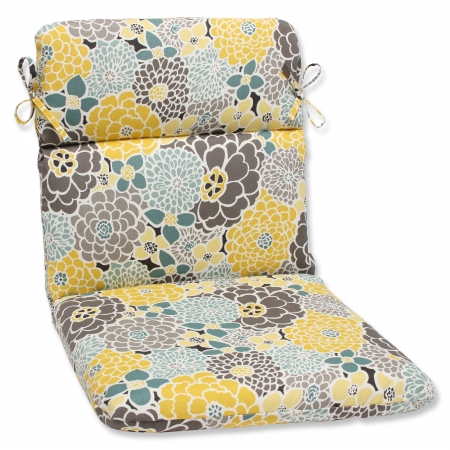 Full Bloom Rounded Corners Chair Cushion