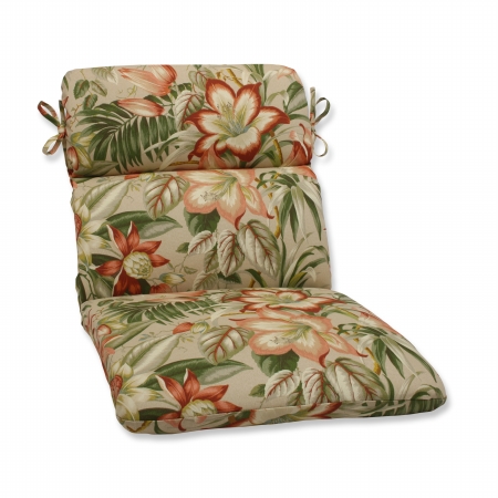 Botanical Glow Tiger Stripe Rounded Corners Chair Cushion