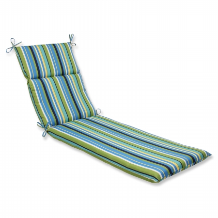 Topanga Stripe Lagoon Chaise Lounge Cushion