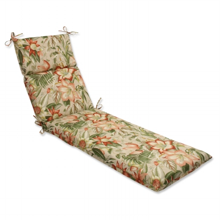 Botanical Glow Tiger Stripe Chaise Lounge Cushion