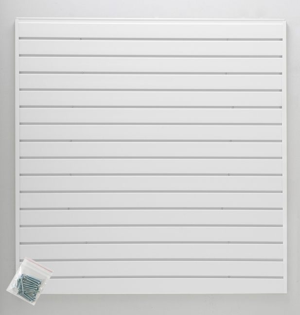 Jifram Extrusions, Inc. 01000789 Easy Living Easy Wall 4 Ft. X 4 Ft. Add Your Own Accessories White Slatwall Kit