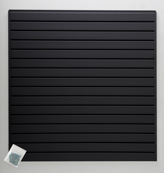 Jifram Extrusions, Inc. 01000800 Easy Living Easy Wall 4 Ft. X 4 Ft. Or 8 Ft. X 2 Ft. Add Your Own Accessories Black Slatwall Kit