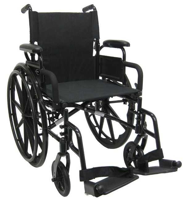 802-dy-e 802-dy 18 In. Seat Ultra Lightweight Wheelchair With Elevating Legrest
