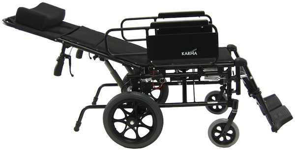 Km5000f-tp Km5000 18 In. Seat Lightweight Reclining Transport Wheelchair With Removable Desk Armrest
