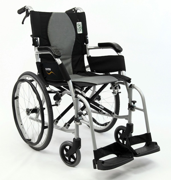 S-2512q18ss Ergo Flight 18 In. Seat Ultra Lightweight Ergonomic Wheelchair With Quick Release Wheels