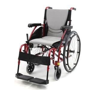 S-ergo115f16rs S-ergo 115 16 In. Seat Ultra Lightweight Ergonomic Wheelchair With Swing Away Footrest In Red