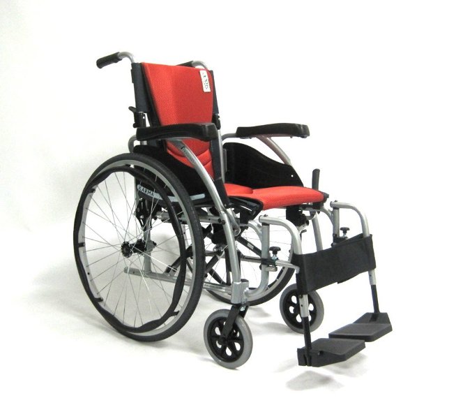 S-ergo125f16so S-ergo 125 16 In. Seat Ergonomic Wheelchair With Flip-back Armrest And Swing Away Footrest In Orange