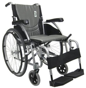 S-ergo125f16ss S-ergo 125 16 In. Seat Ergonomic Wheelchair With Flip-back Armrest And Swing Away Footrest In Silver