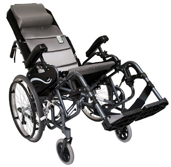 Vip515-16-e Vip515 16 In. Seat Tilt In Space Lightweight Reclining Wheelchair With 20 In. Inch Rear Wheels And Elevating Legrest