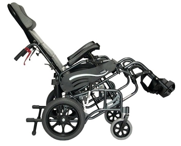Vip515tp-16-e Vip515 16 In. Seat Tilt In Space Reclining Transport Wheelchair With Elevating Legrest