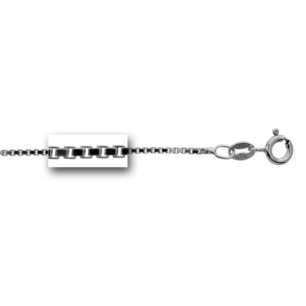 Mas04075-16 Sterling Silver -basic Chain Box 03 -box19 1.2mm 16 Inches