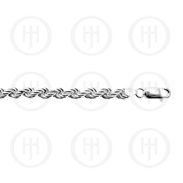 Mas04092 Sterling Silver -basic Chain Hollow Rope 4mm -hrope-100