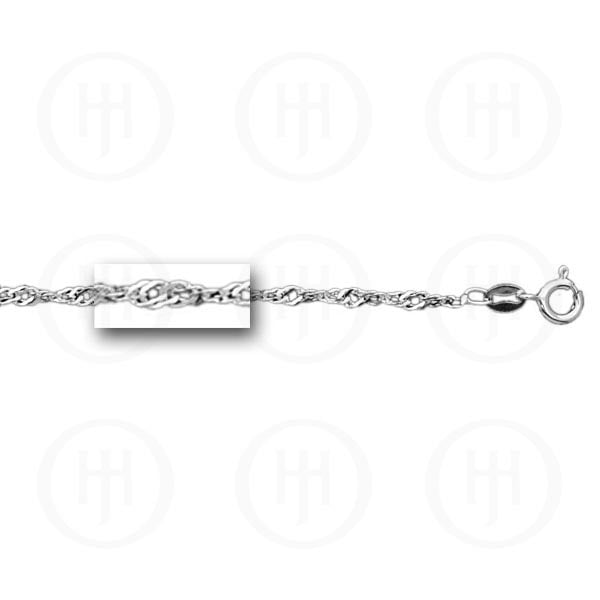 Mas04085 Sterling Silver -basic Chain Singapore 02 -sing40 2.5mm