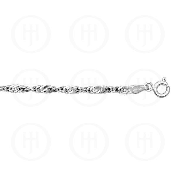 Mas04086 Sterling Silver -basic Chain Singapore 03 -sing50 3.0mm