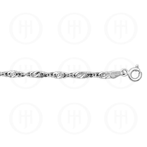Mas04086-16 Sterling Silver -basic Chain Singapore 03 -sing50 3.0mm 16 Inches