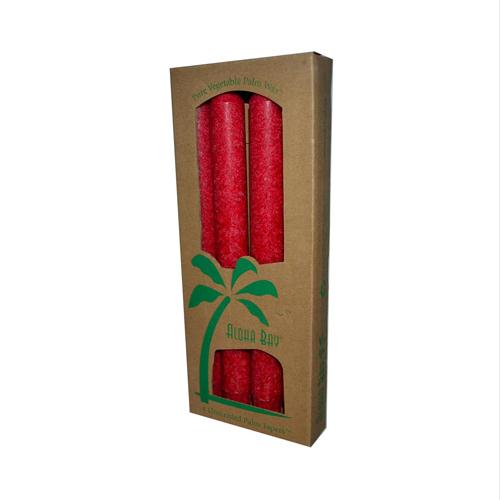 249094 Palm Tapers Red - 4 Candles