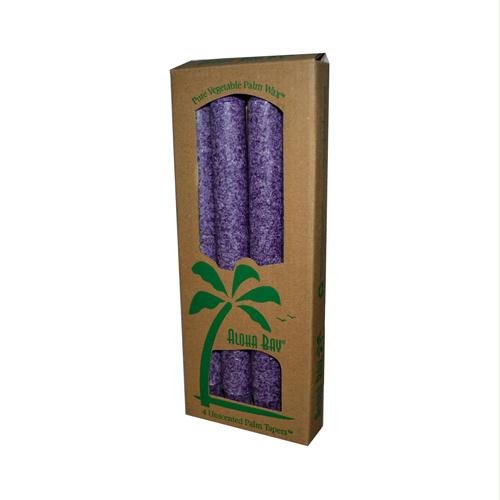 249136 Palm Tapers Violet - 4 Candles