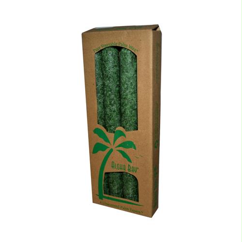 249177 Palm Tapers Green - 4 Candles