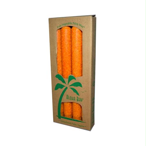 278218 Palm Tapers Orange - 4 Candles