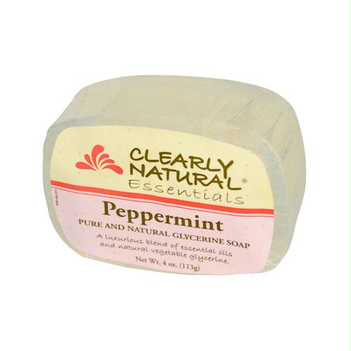 Clearly Natural 690750 Clearly Natural Glycerine Bar Soap Peppermint - 4 Oz