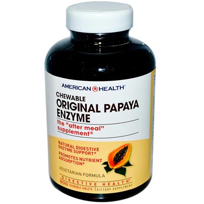 American Health 704668 American Health Original Papaya Enzyme Chewable - 600 Tablets