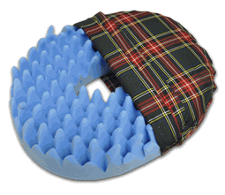 Convoluted Foam Softeze Ring 18? x 15 1/8 Plaid Cover