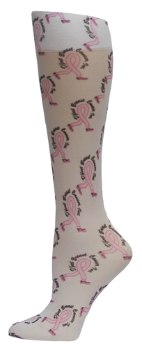 Celeste Stein Breast Cancer Pink Ribbon Compression Socks