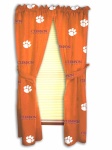 Clecp84 Clemson Printed Curtain Panels 42 In. X 84 In.